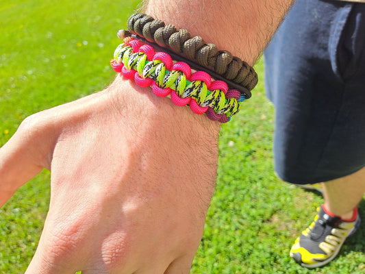 Cord bracelet single/double colour